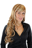 Lady Quality Wig VERY LONG mixed BLOND & PLATINUM hightlights strands bangs WAVY slight curled