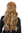 Lady Quality Wig VERY LONG mixed BLOND & PLATINUM hightlights strands bangs WAVY slight curled