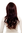 Lady Quality Wig long sligtly wavy cute parting DARK BROWN with strands hightlight mahogany