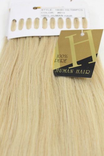 Set 100 Gramm 100% Human Hair Extensions I-Tips Bondings long light bright blond 18"