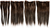 Clip-In Hair Extensions 8 pcs complete set full head different width length 16" inch deep black