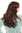 Lady Quality Wig sexy wild fringe bangs dark red & brown mixed strands wavy LONG falling hair