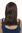Lady Quality Wig fringe bangs shoulder length curving bouncing ends mixed brown chestnut straight