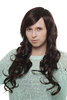 Lady Quality Wig long mixed dark brown mahogany sexy parting beautiful slight curls curly 3433-2T33