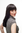 Lady Quality Wig sexy prominent fringe bangs long black straight slightly wavy MA112-2