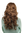 Lady Quality Wig long teased backcombed upper part middle parting long wavy strands blond/brown/red