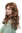 Lady Quality Wig long teased backcombed upper part middle parting long wavy strands blond/brown/red