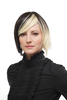 Lady Quality Wig Cosplay short Page Bob two coloured dark brown bright blond Goth Emo 1241-050X002