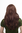 Lady Quality Wig long straight slightly wavy ends fringe parted to side brown mixed + reddish brown