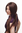 Lady Quality Wig VERY LONG straight middle parting teased voluminous DARK BROWN + strands mahogany