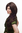 Lady Quality Wig long straight with curling ends DARK BROWN with strands of reddish brown mahogany