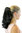 JL-3230-4 Ponytail Hairpiece extension short to medium length wavy dark brown claw clamp 14"
