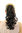Ponytail Hairpiece extension medium shoulder length curled voluminous dark brown streaked red 14"