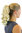 Ponytail Hairpiece extension short shoulder length curled curls ash blond streaked platinum 12"
