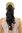 ROSY-5 Hairpiece PONYTAIL with comb and snapwrap long wavy slightly curled dark brown18"