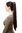 Hairpiece PONYTAIL with Claw Clamp/Clip extremely long straight & smooth dark brown + red mahogany