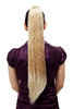Hairpiece PONYTAIL + Claw Clamp/Clip extremely long straight & smooth middle blond mix platinum