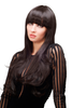Lady Quality Wig dark brown sexy wide fringe straight long Cleopatra Femme Fatale G3920-4
