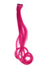 1 Clip-In extension strand highlight curled wavy micro clip 1,5 inch wide 25 inches long dark pink