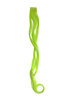 One Clip-In extension strand highlight curled wavy micro clip, 1,5 inch wide, 25 inches light green