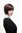 Lady Quality Wig short Page Bob mixed brown strands boyish asymmetrical style long fringe parted