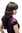 Lady Quality Wig long layered straight with curling ends medium black black brown fringe bangs