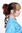 YZF-3072HT-35 Hair Piece baroque voluminous wild curled like scrunchy with micro comb dark red
