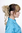Hair Piece baroque voluminous wild curled like scrunchy with micro comb bright gold blond