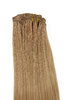 Clip-In Hair Extensions 8 pcs complete set full head different width,length 16" inch ash blond