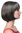 Lady Quality Wig short Page Bob fringe bangs dark brown and grey streaks dark grey 703-44