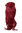 Hairpiece Halfwig 7 Microclip Clip In Extension VERY long straight slight wave wavy red aubergine