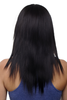 HD1401-3 Hairpiece half wig clip-in hair extension 5 micro clips long straight dark brown 20"