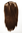 Hairpiece half wig clip-in hair extension 5 micro clips long straight coppery medium brown 20"