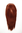 Hairpiece half wig clip-in hair extension 5 micro clips long straight coppery red brown rustbrown