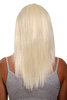 HD1401-613 Hairpiece half wig clip-in hair extension 5 micro clips long straight platinum blond 20"
