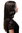 Glamorous Lady Quality Wig asymmetrical straight & wavy middle parting brown mix strands highlights