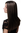 Glamorous Lady Quality Wig asymmetrical straight & wavy middle parting brown mix strands highlights
