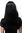 GFW1734-1B Glamorous Lady Quality Wig long asymmetrical straight & wavy middle parting black 21"