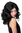 Lady Quality Wig amazing volume black wavy to curly middle parting Diva shoulder length 18"
