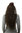 Hairpiece half wig Clip-In Extension long stringy crimpy curls shiny oily wet-look medium brown