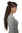 Hairpiece half wig Clip-In Extension long stringy crimpy curls shiny oily wet-look medium brown