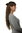 Hairpiece half wig Clip-In Extension long stringy crimpy curls latin shiny oily wet-look gold brown