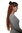 Hairpiece half wig Clip-In Extension long stringy crimpy curls latin shiny oily wet-look copper red