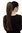 Hairpiece micro clamp, combs, elastic draw string straight voluminous very long medium brown 23 "