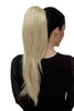 Hairpiece micro clamp, combs, elastic draw string straight voluminous long very bright blond 23 "