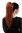 Hairpiece micro clamp, combs, elastic draw string straight voluminous long dark copper red 23 "