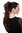 Hairpiece PONYTAIL with combs and elastic draw string curly voluminous very long mahogany redbrown