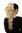 Hairpiece PONYTAIL with combs and elastic draw string curly voluminous very long very bright blond