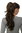 Hairpiece micro clamp, combs, elastic draw string curly curls voluminous very long medium brown 23"