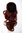 Hairpiece micro clamp combs elastic draw string curly curls voluminous long red brown rustbrown 23"